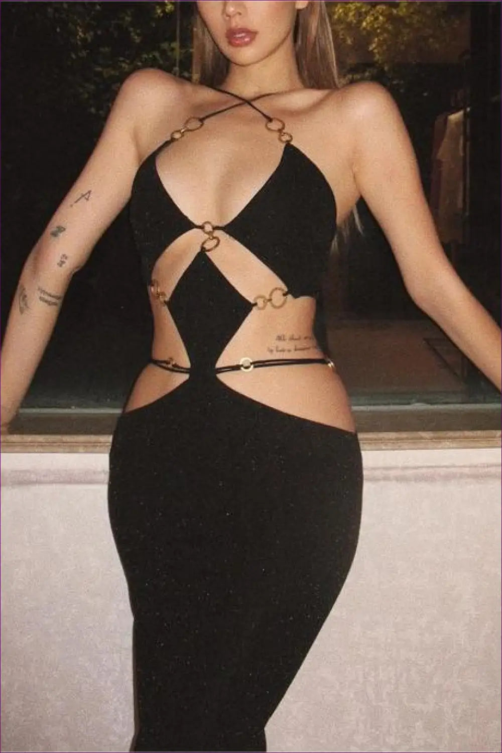 Backless Halter Midi Dress - Made for Summer Evenings - Dresses - Lingerie Hut - Backless • Bodycon • Cutout • Date