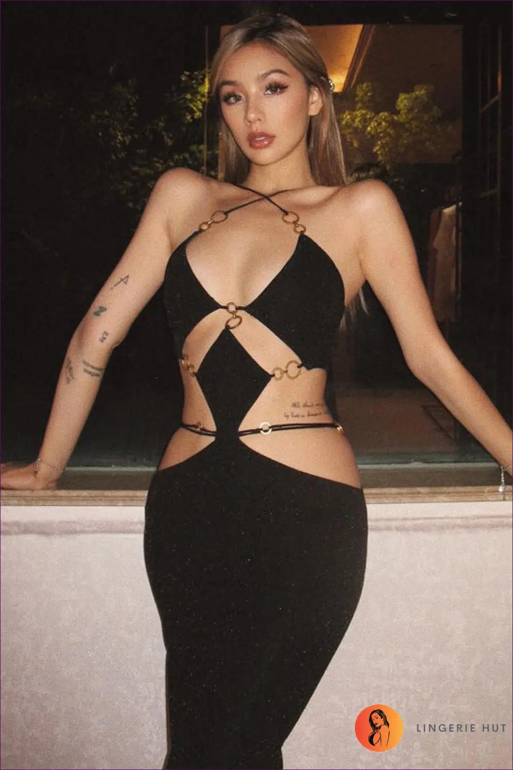 Backless Halter Midi Dress - Made for Summer Evenings - Dresses - Lingerie Hut - Backless • Bodycon • Cutout • Date