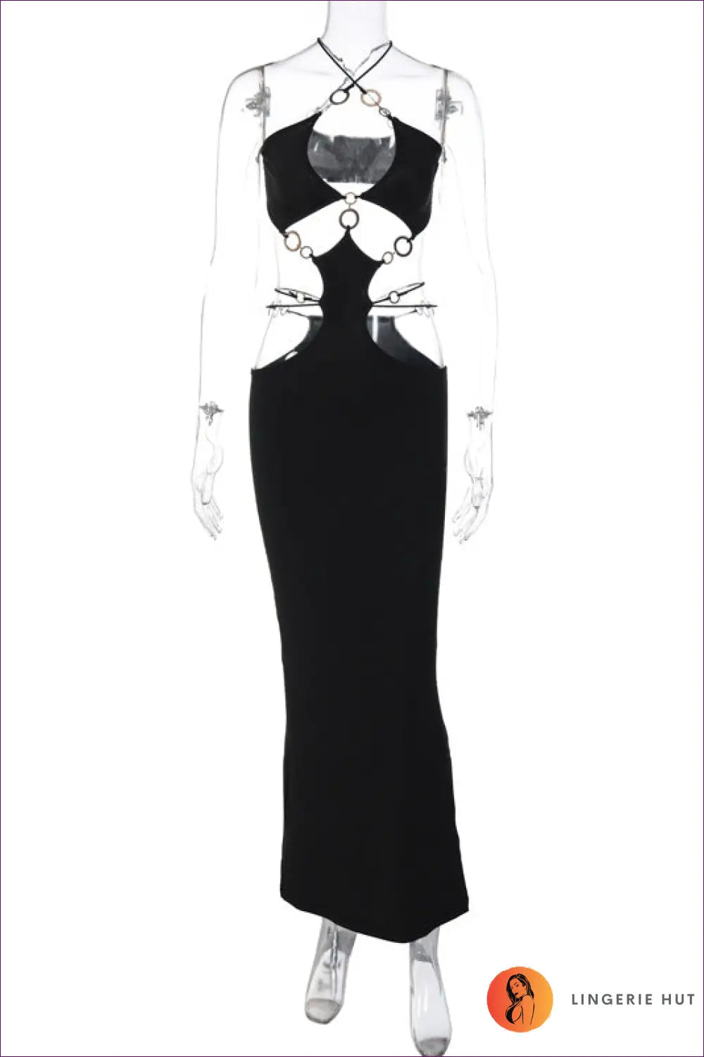 Backless Halter Midi Dress - Made for Summer Evenings - s / Black - Dresses - Lingerie Hut - Backless • Bodycon