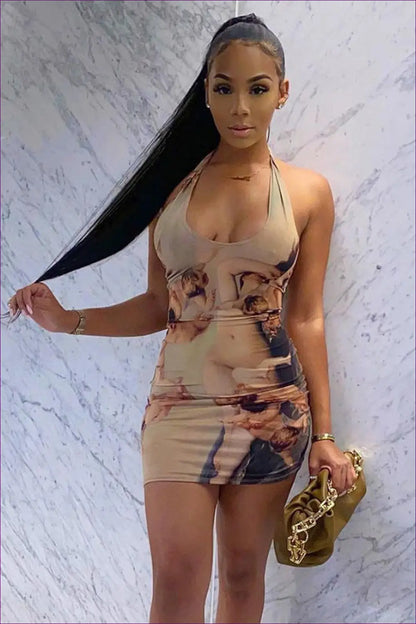 Backless Halter Mini Dress - Summer Evenings Sorted - Dresses - Lingerie Hut - Backless • Bodycon • Clubwear • Cutout