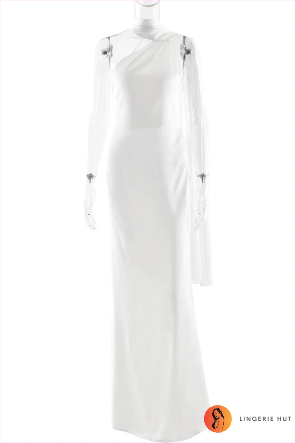 Backless Halter Satin Maxi Dress - Understated Glamour - s / White - Dresses - Lingerie Hut - A-line • All Season