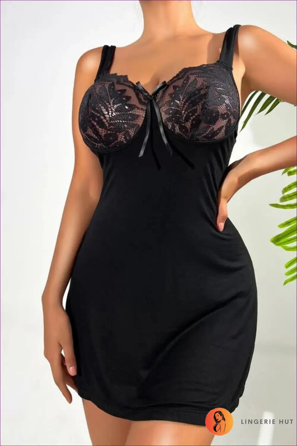 Backless Lace Nightdress Set - Bold but Wearable - s / Black - Sleepwear & Loungewear - Lingerie Hut - All Season