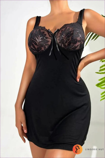 Backless Lace Nightdress Set - Bold but Wearable - s / Black - Sleepwear & Loungewear - Lingerie Hut - All Season