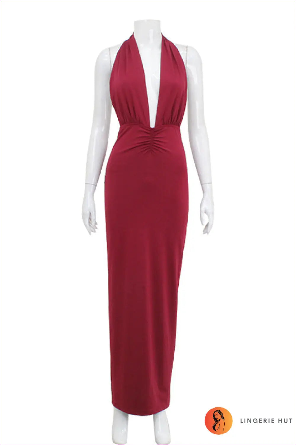 Backless Maxi Dress - Evening Wear with Quiet Confidence - s / Red - Dresses - Lingerie Hut - All Season • Backless
