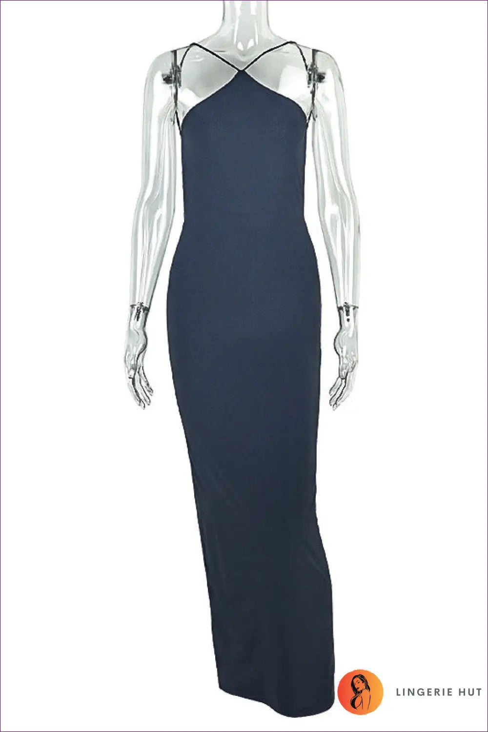 Backless Maxi Dress with Side Split - Effortless Evening Glam - s / Black - Dresses - Backless • Bodycon • Clothing