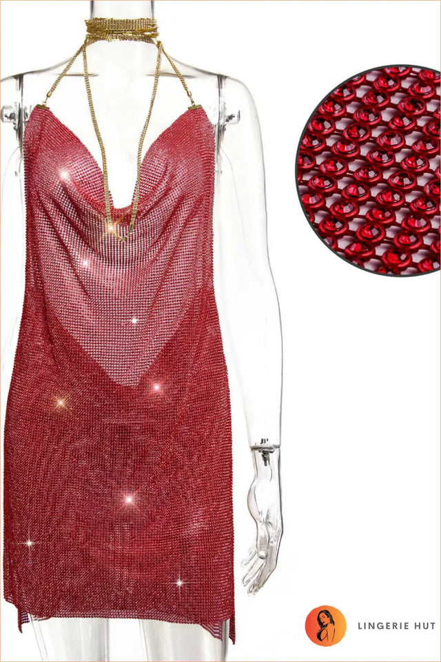Backless Sequin Bodycon Mini Dress - Made For The Spotlight