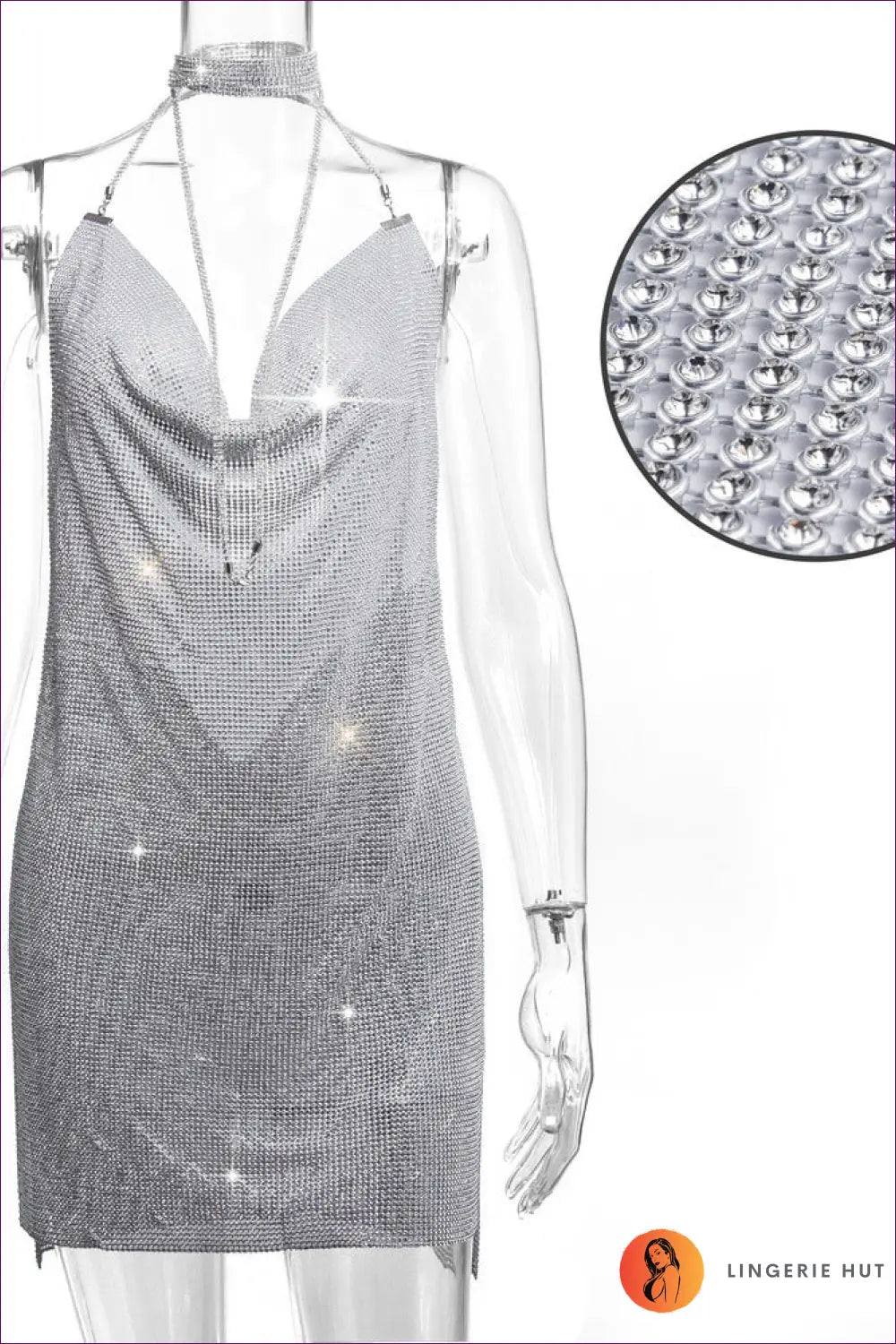 Backless Sequin Bodycon Mini Dress - Made for the Spotlight - s / Silver - Dresses - Lingerie Hut - Backless • Clubwear