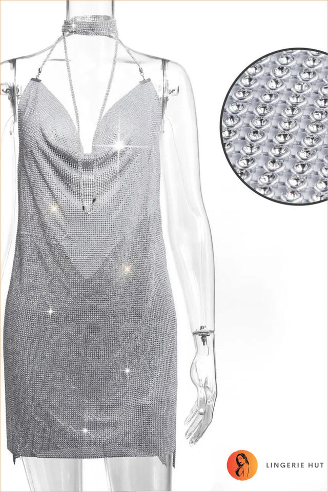 Backless Sequin Bodycon Mini Dress - Made For The Spotlight