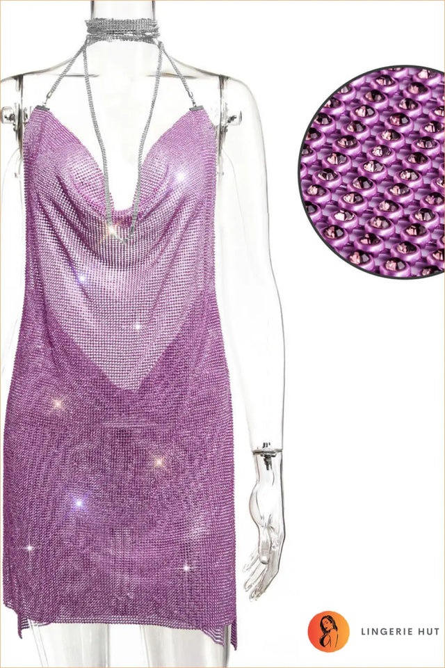 Backless Sequin Bodycon Mini Dress - Made For The Spotlight