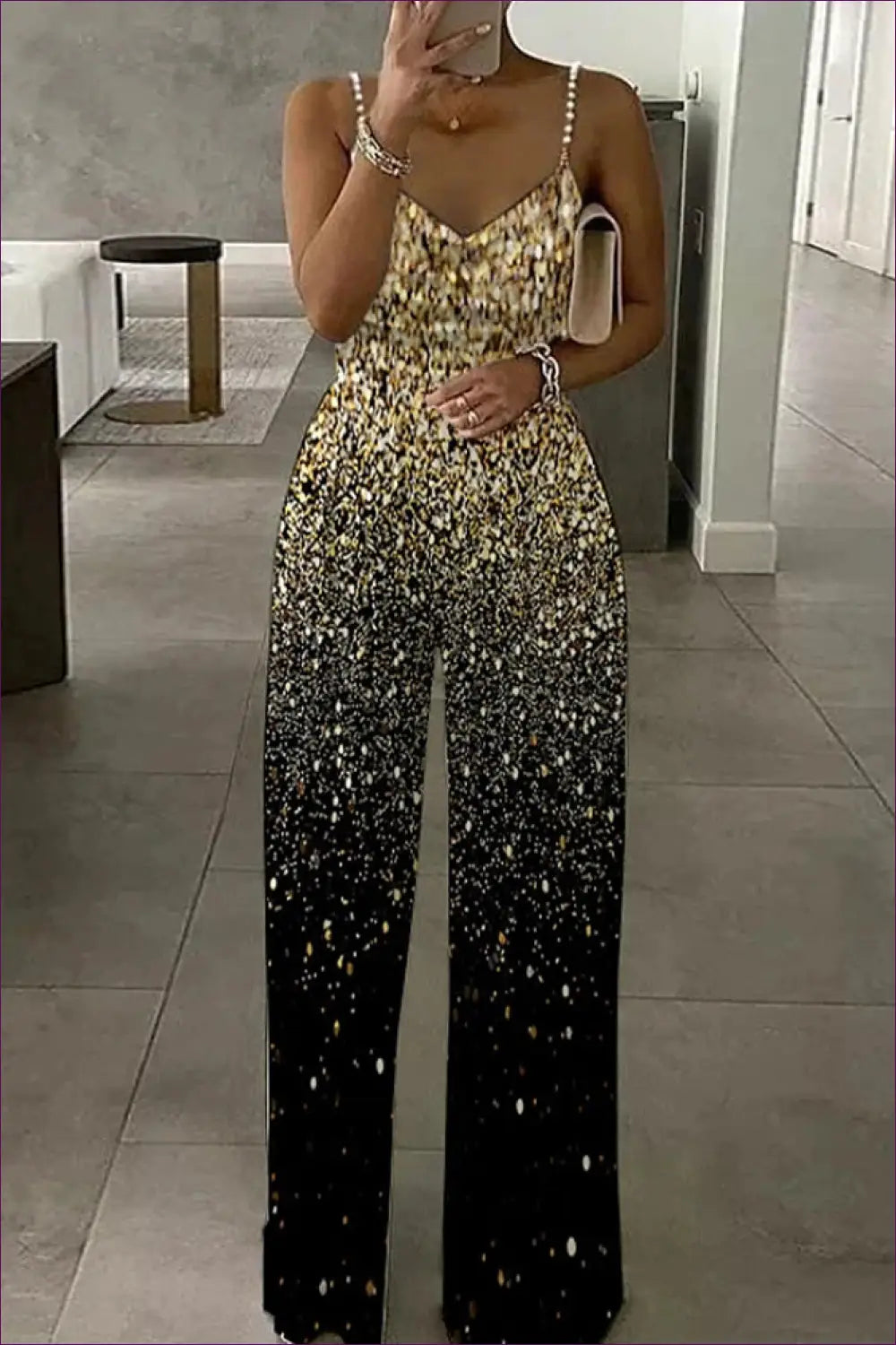 Backless Sequin Jumpsuit - Evening Glamour Sorted - Jumpsuits & Rompers - Lingerie Hut - Backless • Clubwear • Cutout