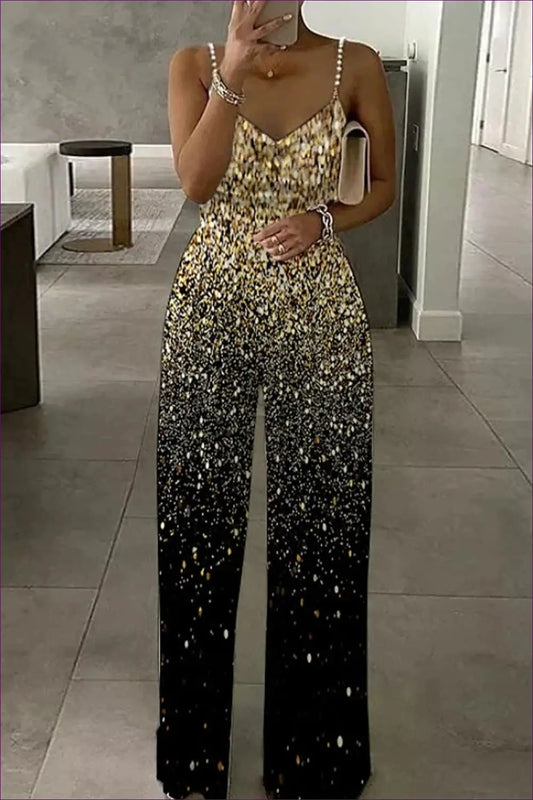 Backless Sequin Jumpsuit - Evening Glamour Sorted - Jumpsuits & Rompers - Lingerie Hut - Backless • Clubwear • Cutout