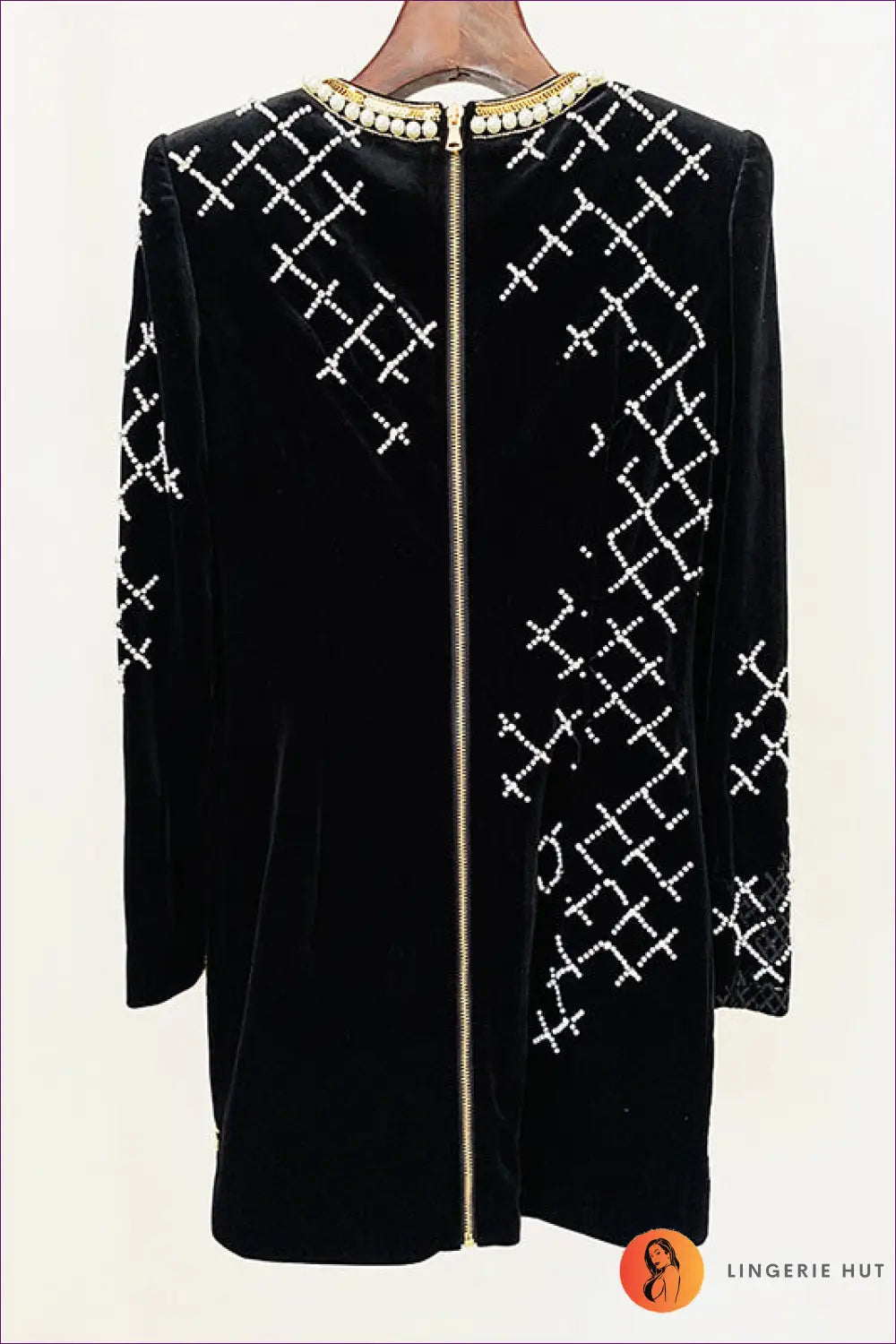 Baroque Embroidered Mini Dress - Understated Glamour - Dresses - Lingerie Hut - All Season • Bodycon • Evening Wear