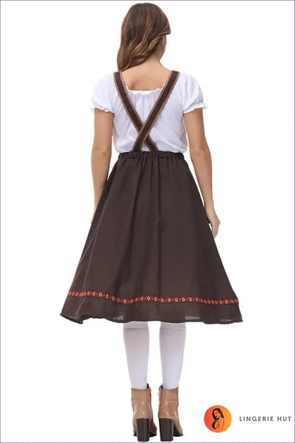 Bavarian Beer Maid Costume with Full Apron - Folk Tradition - just in • Oktoberfest • Party - Lingerie Hut