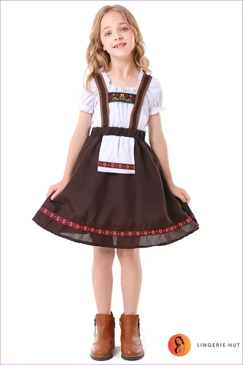 Bavarian Beer Maid Costume with Full Apron - Folk Tradition - just in • Oktoberfest • Party - Lingerie Hut