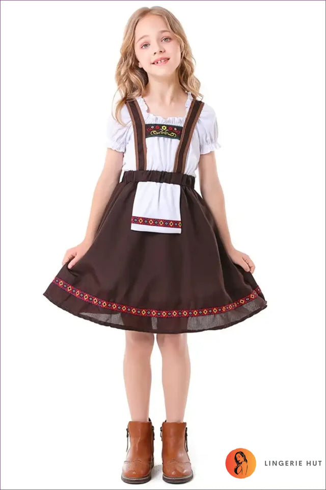 Bavarian Beer Maid Costume with Full Apron - Folk Tradition