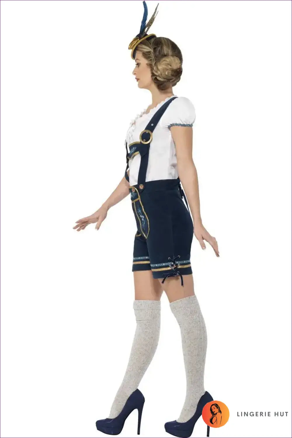 Bavarian Lederhosen Costume with Alpine Hat - Festival Set - Ed1784 / m - Halloween • just in • Party • Polyester