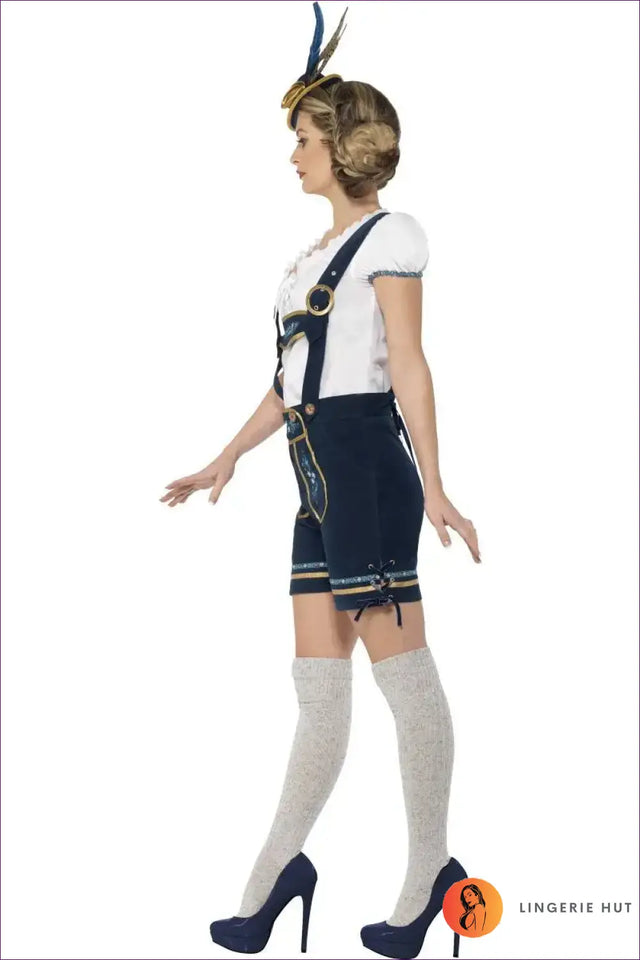 Bavarian Lederhosen Costume with Alpine Hat - Festival Set