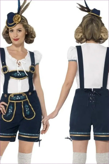 Bavarian Lederhosen Costume with Alpine Hat - Festival Set - Halloween • just in • Party • Polyester - Lingerie Hut