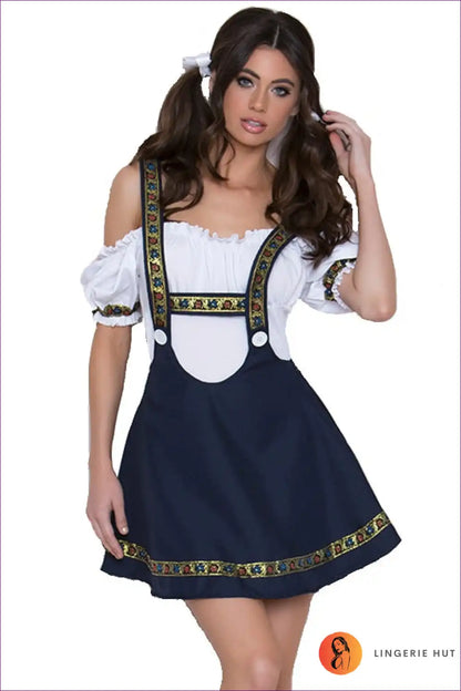 Step Into The Festive Spirit Of Oktoberfest With Our Bavarian Costume. This High-quality Ensemble Includes