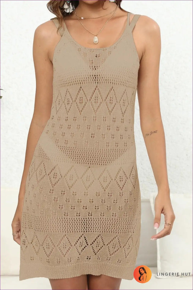 Beach Cover-Up with Crochet Details - Effortless Escape