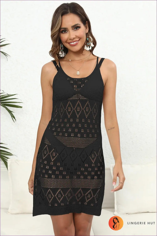Beach Cover-Up with Crochet Details - Effortless Escape
