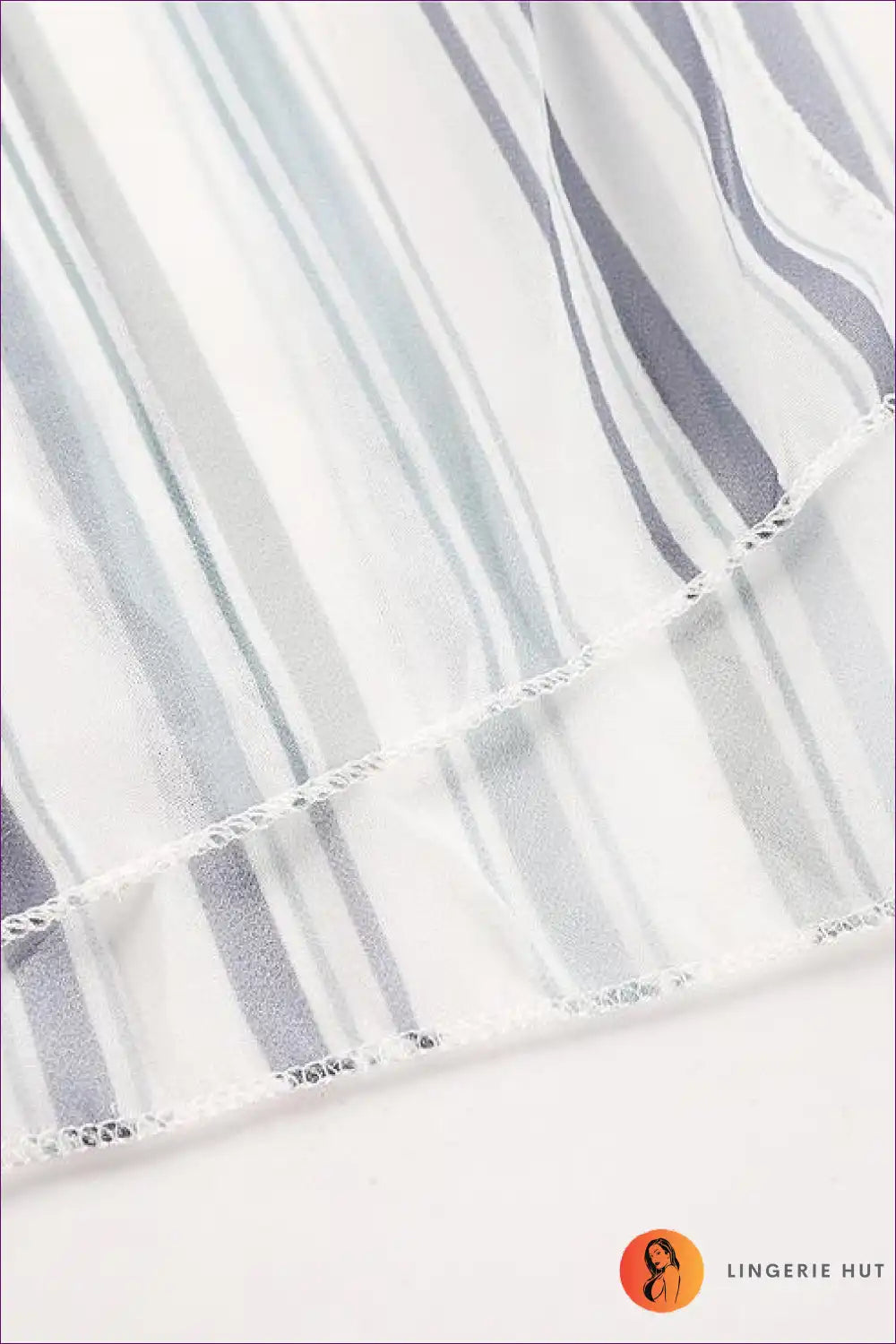 Beach Cover-up with Stripe Detail - Coastal Chic for Beachwear, Boho, Casual, Chiffon, Cover Up