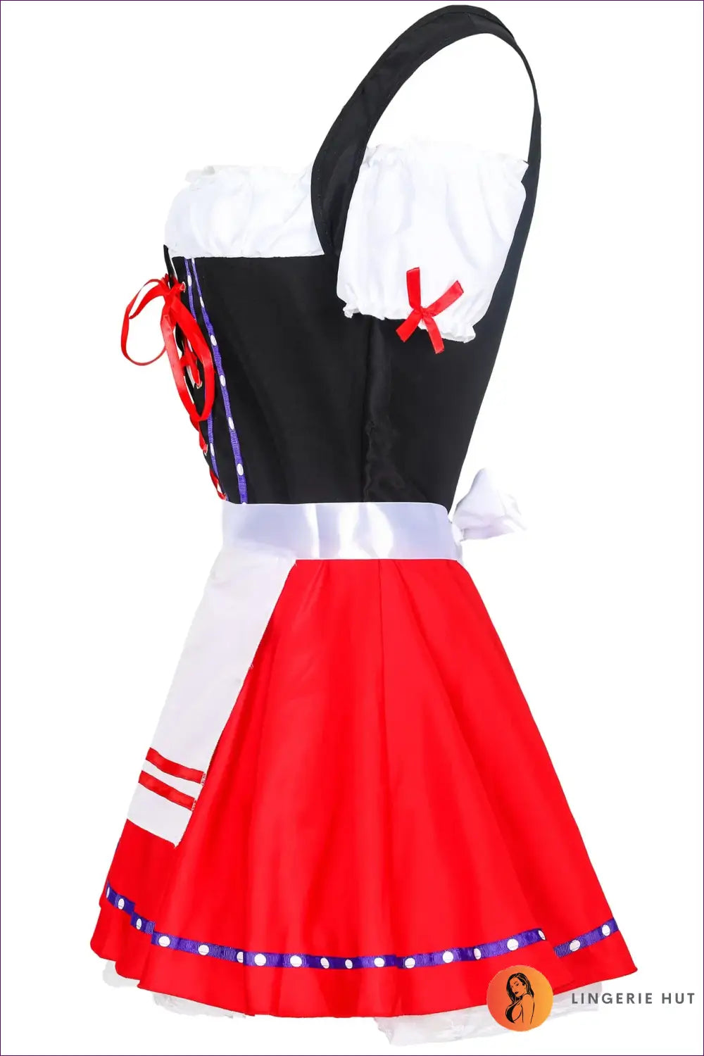 Beer Maid Costume with Lace Petticoat - Playful Nights - Red / m / Oktoberfest Costumes - Halloween • just in • Mini