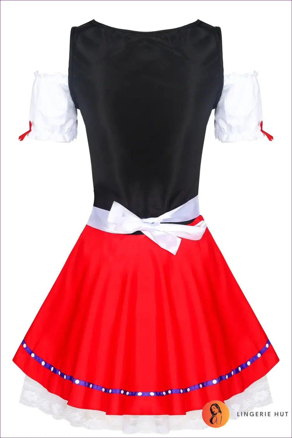 Beer Maid Costume with Lace Petticoat - Playful Nights - Red / m / Oktoberfest Costumes - Halloween • just in • Mini