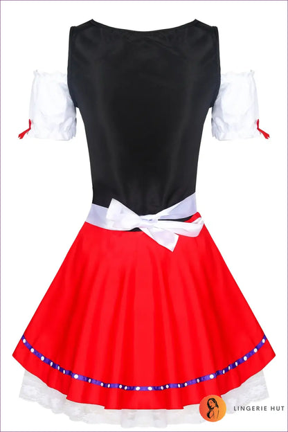 Beer Maid Costume with Lace Petticoat - Playful Nights - Red / m / Oktoberfest Costumes - Halloween • just in • Mini