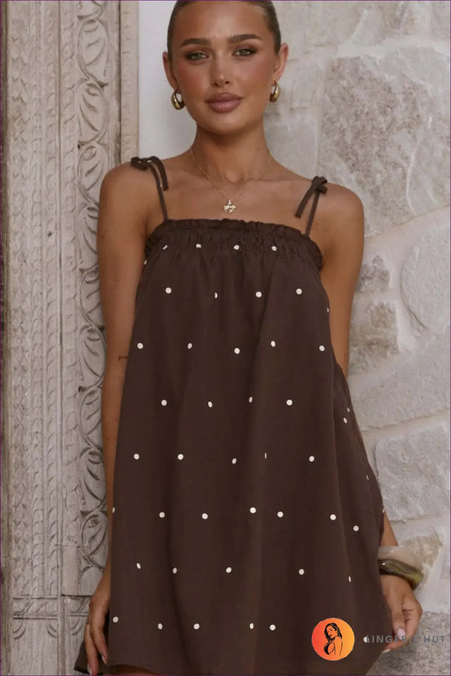 Beige Striped Knit Bodycon Mini Dress - Twist Bust