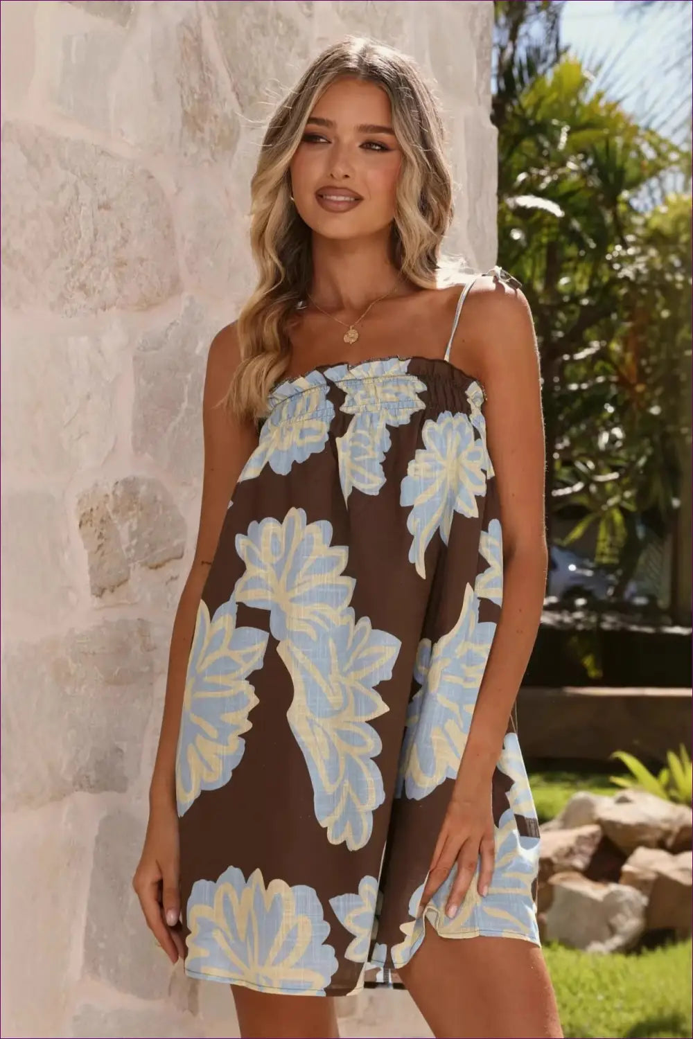 Beige Striped Knit Bodycon Mini Dress - Twist Bust - Boho • Elegant • Everyday - Zemy