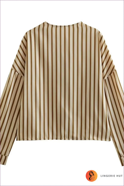 Beige Striped co Ord Set - Effortlessly Chic Daywear - Jumpsuits & Rompers - Lingerie Hut - Autumn • Casual • Everyday