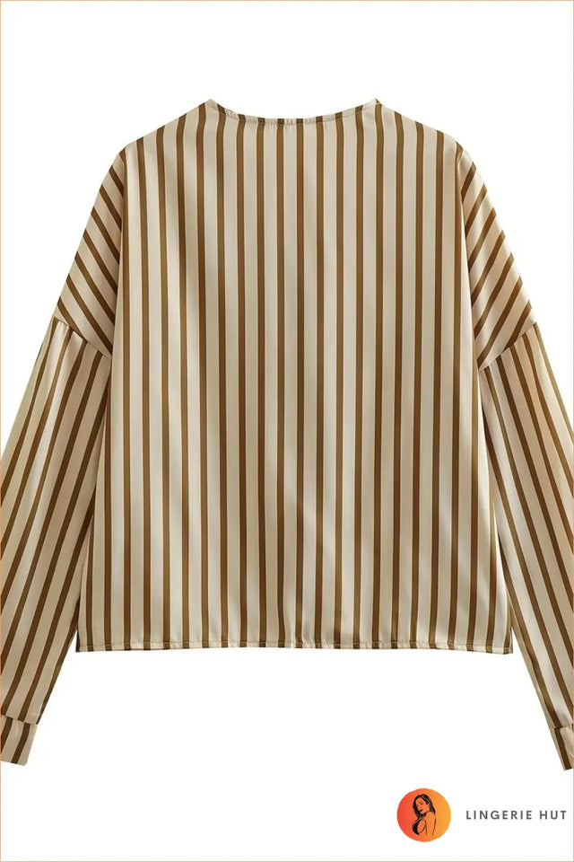Beige Striped Co Ord Set - Effortlessly Chic Daywear