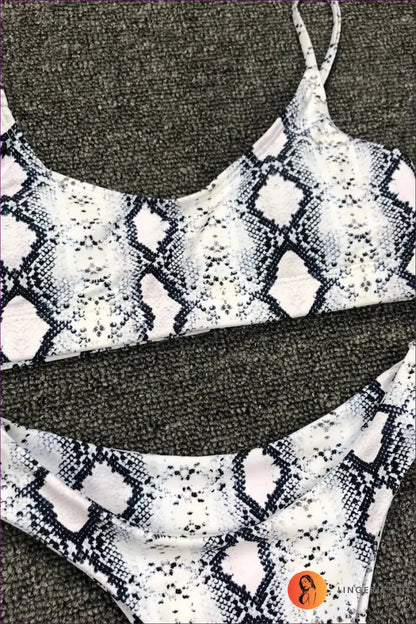 Bikini with Animal Print - Wild Child Confidence - s / Snake - Lingerie Hut - Beachwear • Cutout • Header-fixed