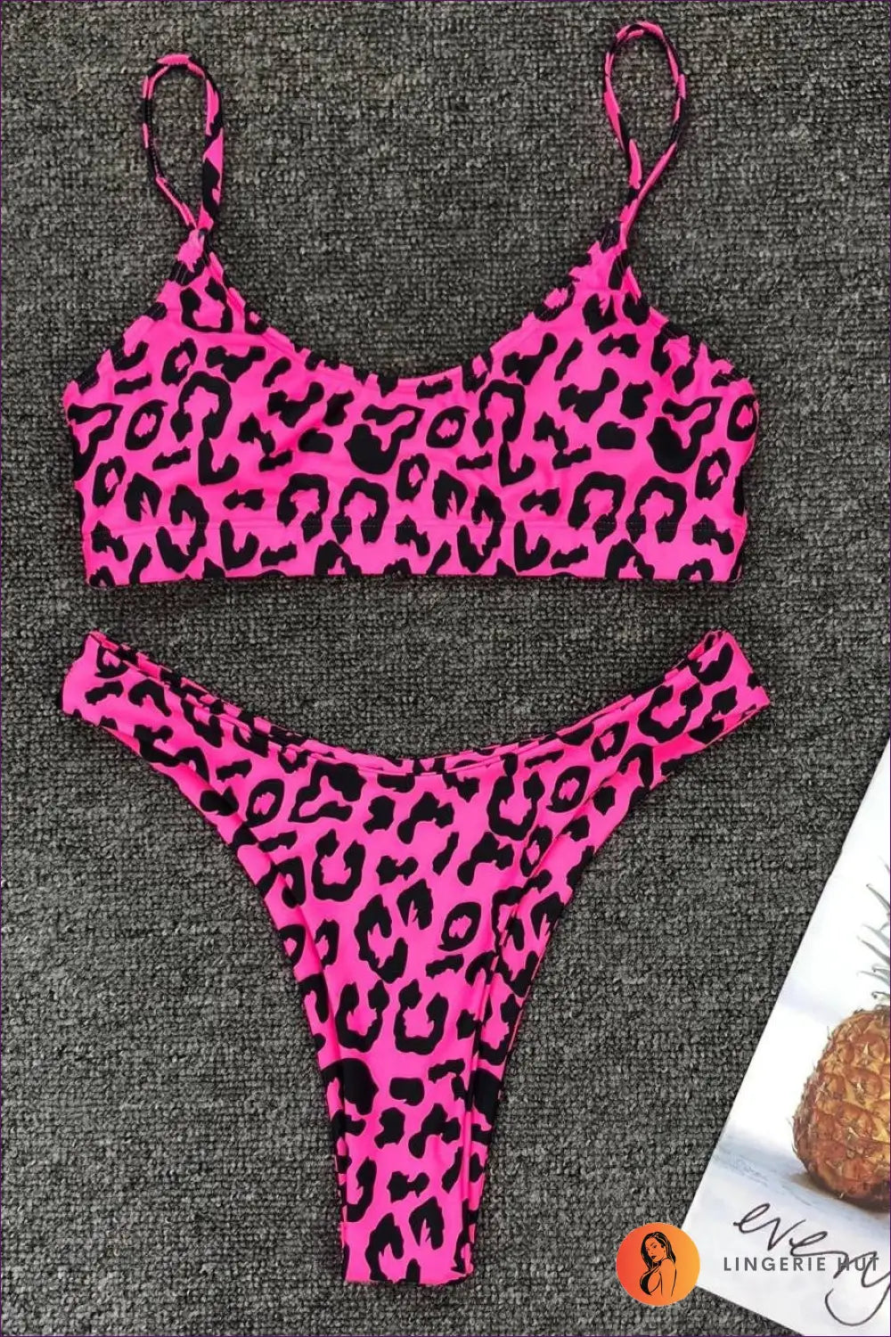 Bikini with Animal Print - Wild Child Confidence - s / 98103 Rose Red - Lingerie Hut - Beachwear • Cutout • Header-fixed