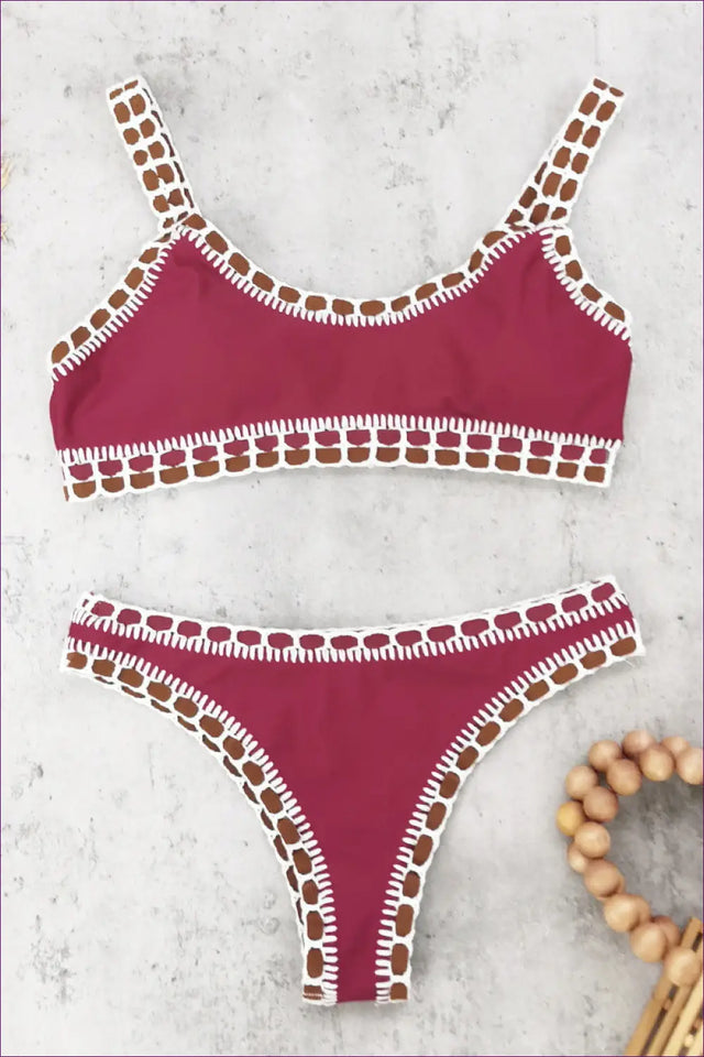 Bikini with Crochet Trim Detail - Artisan Elegance