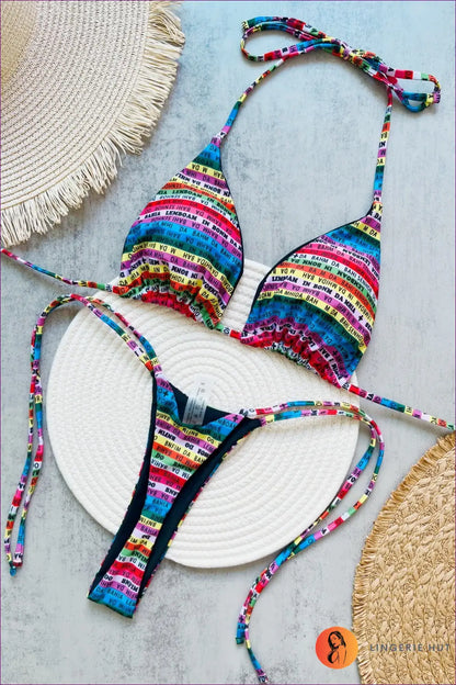 Bikini with Low Waist Fit - Beach Day Confidence - s / Multi - Beachwear • Boho • just in • Polyester • Sexy - Lingerie
