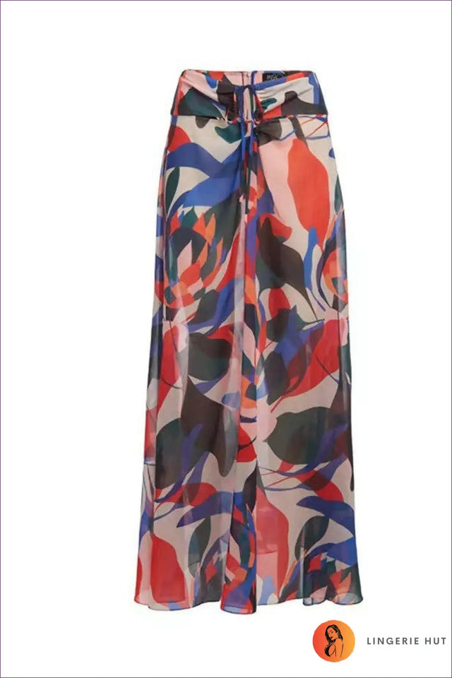 Bikini Set with Abstract Print - Poolside Confidence