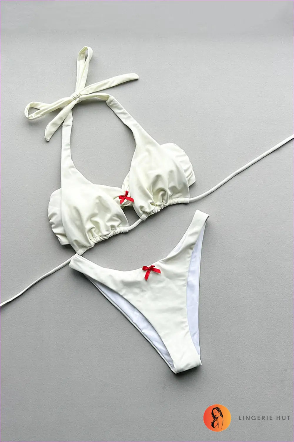 Bikini Set with Three-piece Detail - Vacation Ready - s / Beige - Beachwear • Boho • just in • Polyester • Sexy