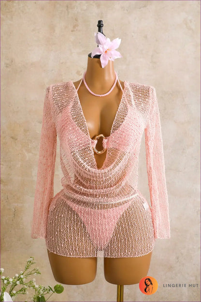 Bikini Set with Three-piece Detail - Warm Weather Escape - s / Pink - Beachwear • Boho • just in • Polyester • Sexy