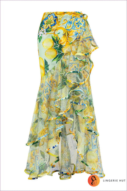 Bikini Skirt Set with Lace & Floral - Holiday Evening Essential - one Size / Multicolor - Swimwear - Lingerie Hut