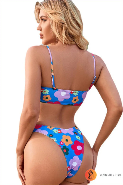 Bikini Sling Split Swimsuit - Boho Beach Escape - Swimwear - Lingerie Hut - Beachwear • Casual • Cutout