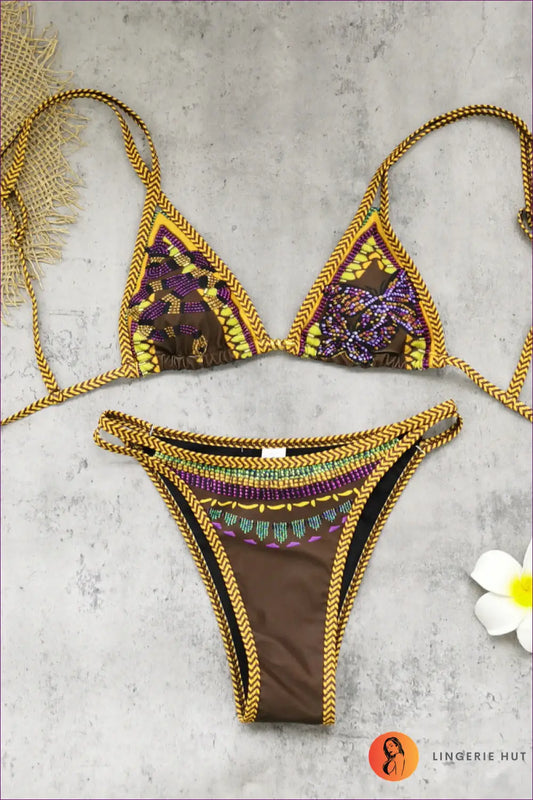 Bikini with Three-piece Detail - Poolside Ease - s / Multi1 - Beachwear • Boho • Brazilian • just in - Lingerie Hut