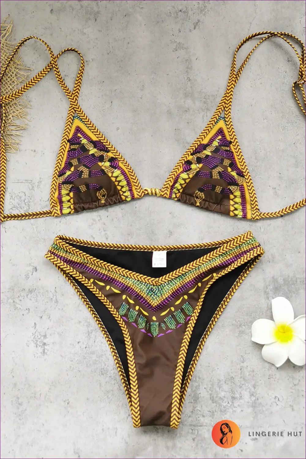 Bikini with Three-piece Detail - Poolside Ease - s / Multi2 - Beachwear • Boho • just in • Polyester • Sexy - Lingerie