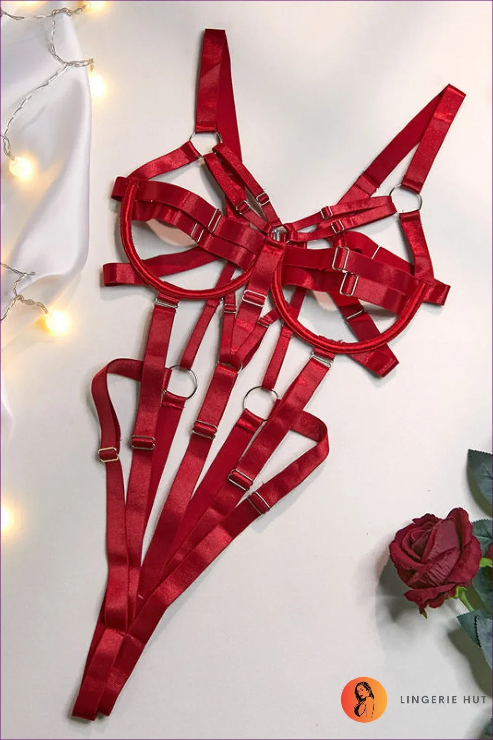 Seductive Temptress, Flaunt The Harness Straps And O-ring Drama! Showcase Your Curves Ignite Night. Limited