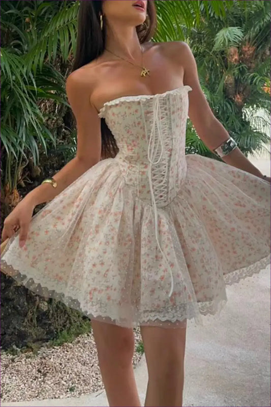 Black Floral Sweetheart Cami Dress - Ruffle & Bow Detail - Boho • Elegant • Everyday - Zdshop