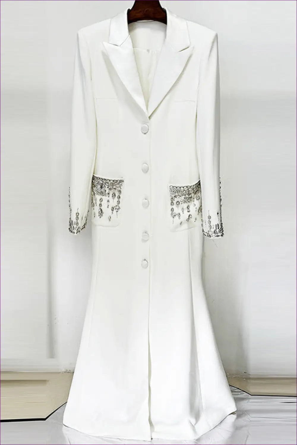 Blazer Dress with Crystal Fringe - Polished Statement - just in - Olady