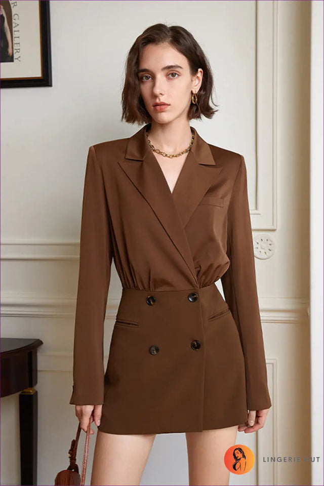 Double Breasted Blazer Mini Dress