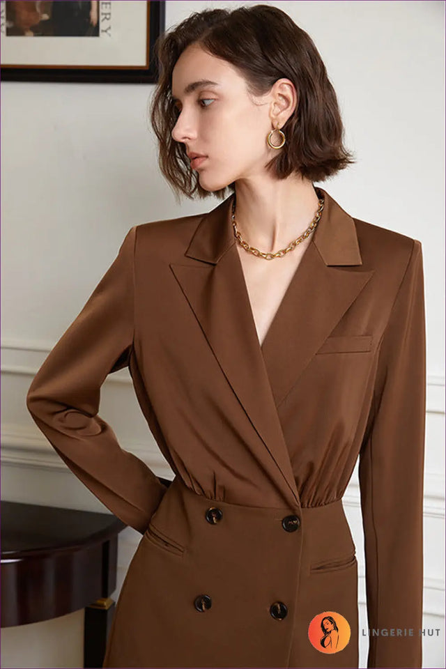 Double Breasted Blazer Mini Dress