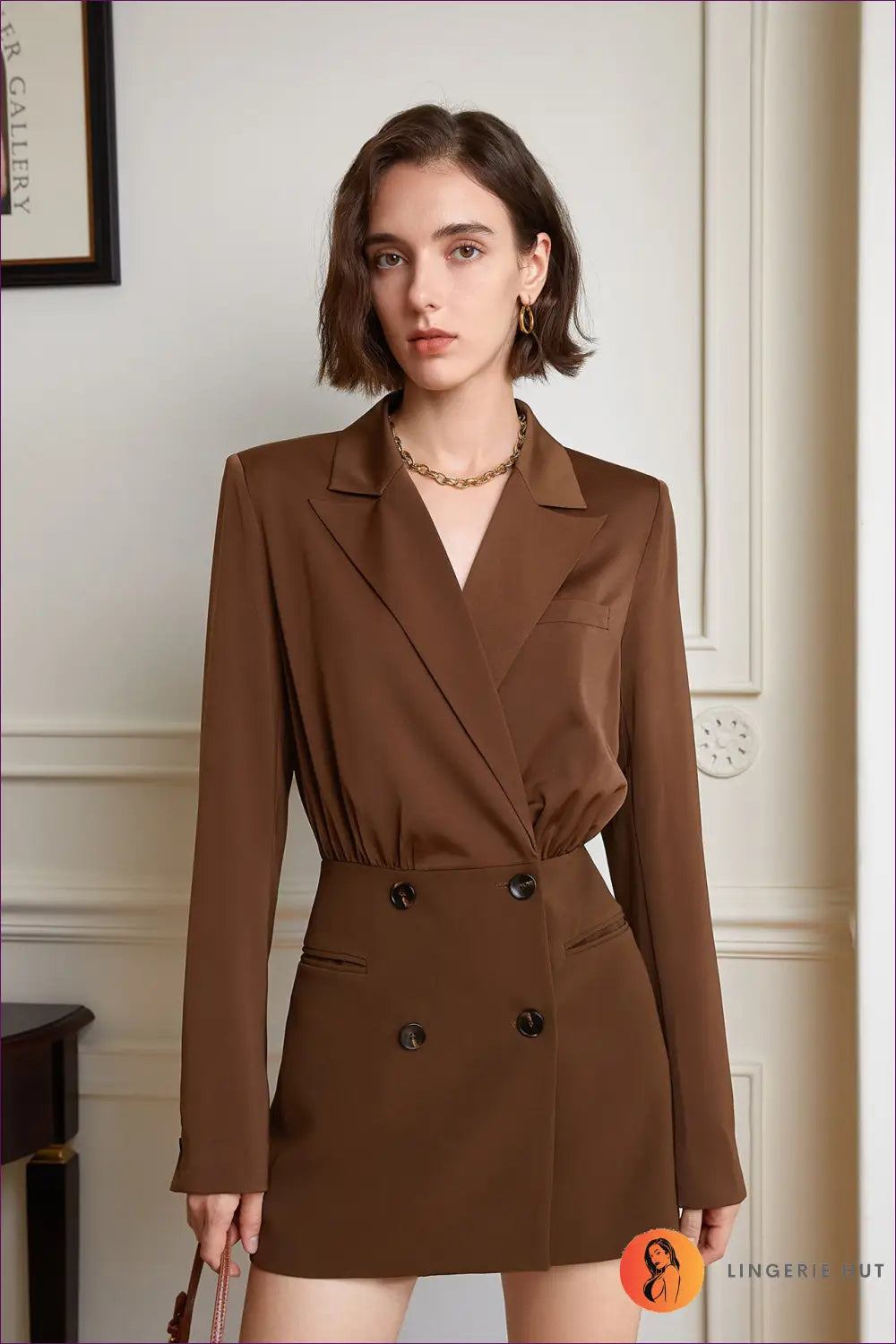 Animal Print Halter Mini Dress - Worth a Second Look - s / Chestnut - Dresses - Lingerie Hut - All Season • Bodycon